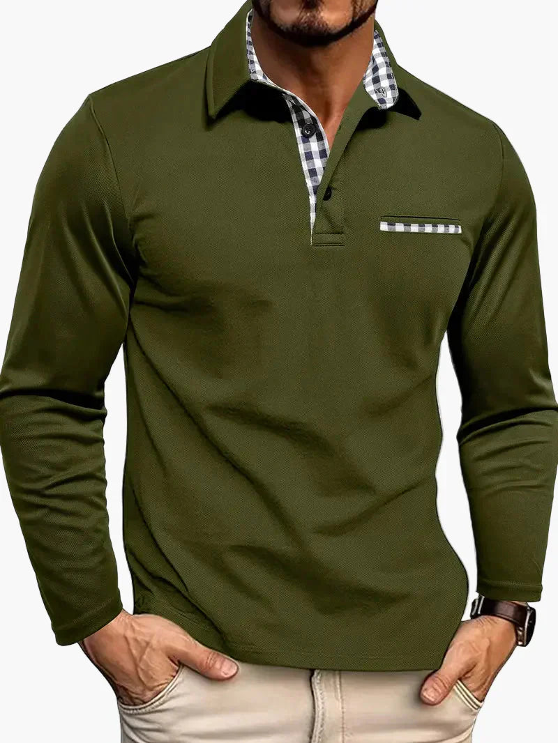 Koszulka polo męska slim w kratę – polo slim fit kratka