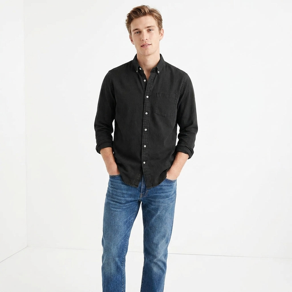 Koszula button down męska klasyczna – oxford koszula button down