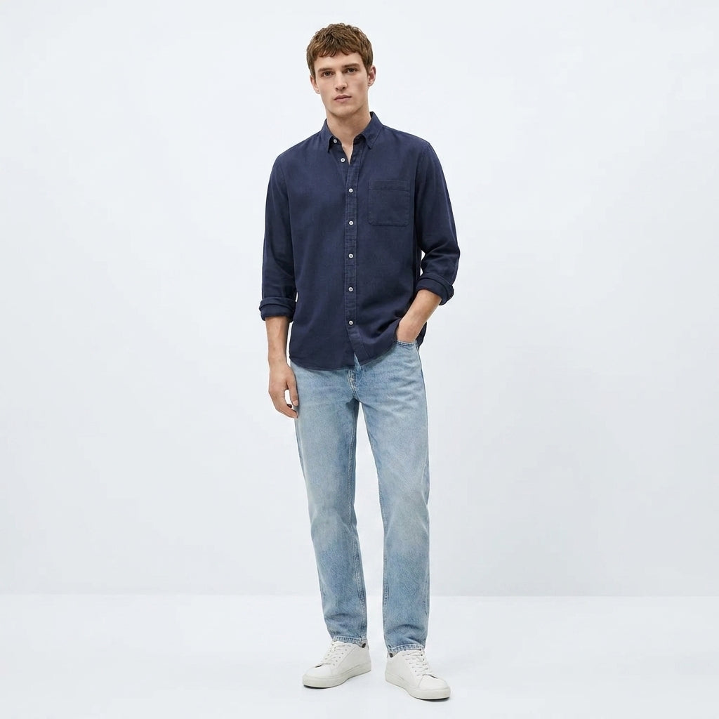 Koszula button down męska klasyczna – oxford koszula button down