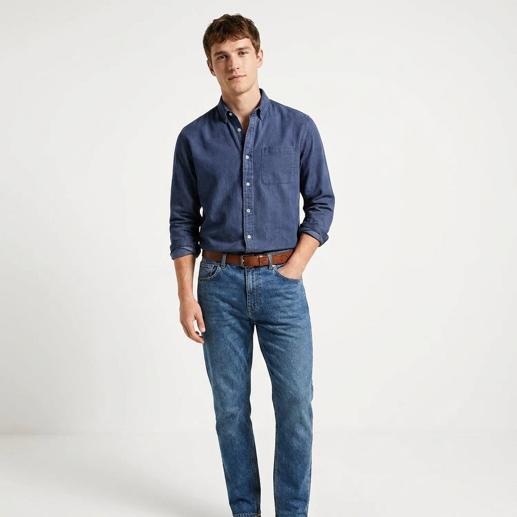 Koszula button down męska klasyczna – oxford koszula button down