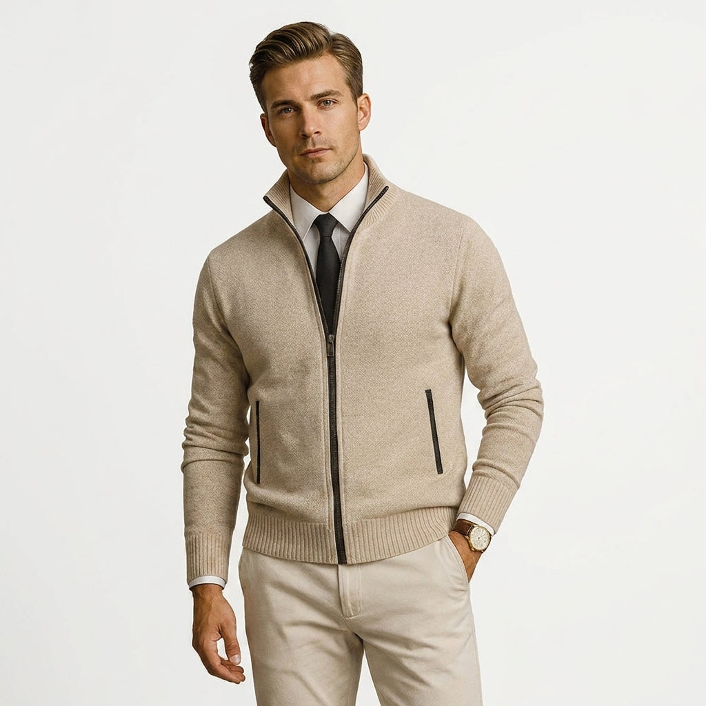 Sweter merino męski dopasowany – dopasowany sweter wełniany