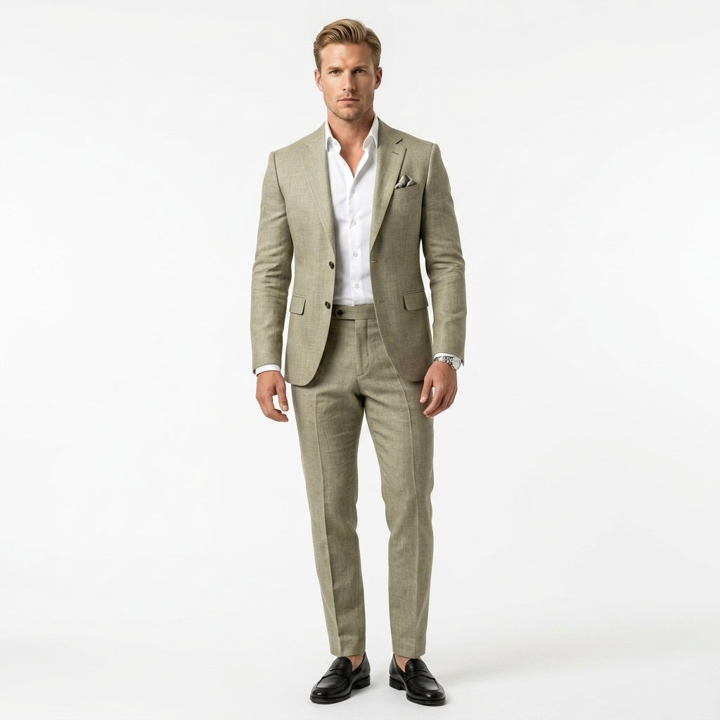 Garnitur Męski Dwuczęściowy Slim Fit – Elegancki Komplet Marynarka