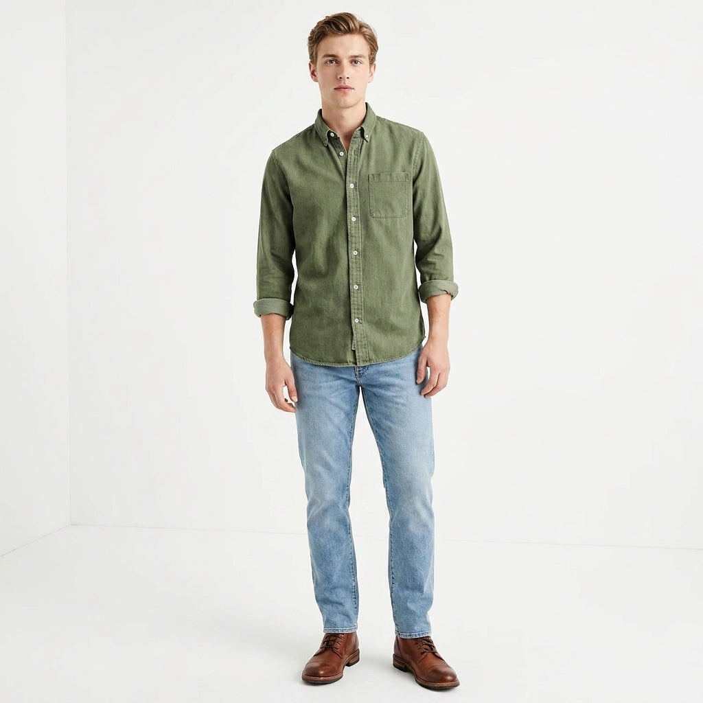 Koszula button down męska klasyczna – oxford koszula button down