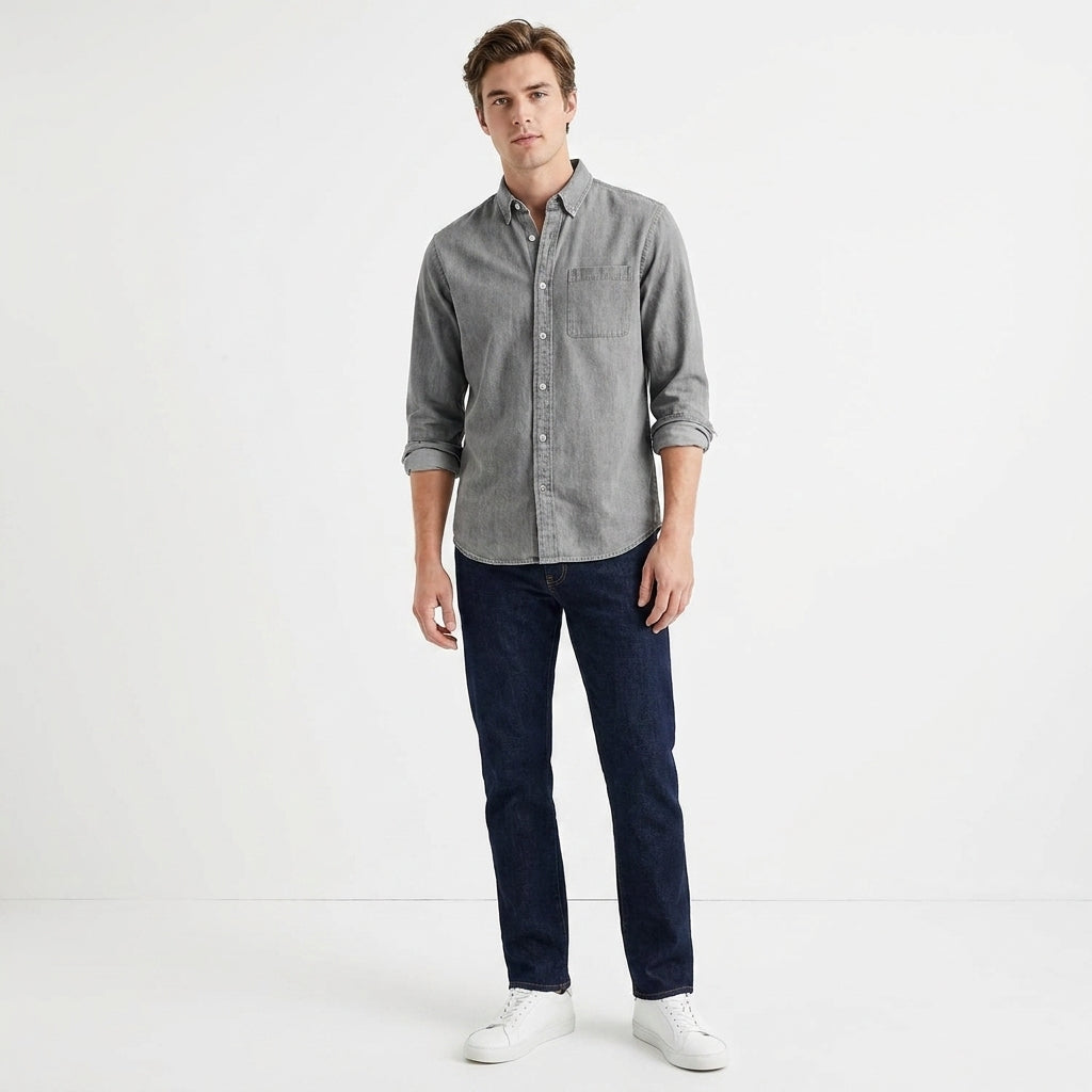 Koszula button down męska klasyczna – oxford koszula button down