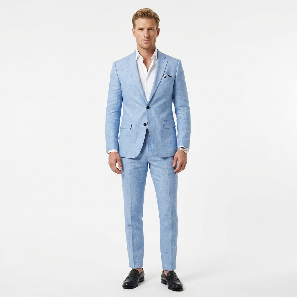 Garnitur Męski Dwuczęściowy Slim Fit – Elegancki Komplet Marynarka