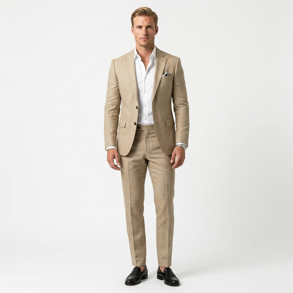 Garnitur Męski Dwuczęściowy Slim Fit – Elegancki Komplet Marynarka