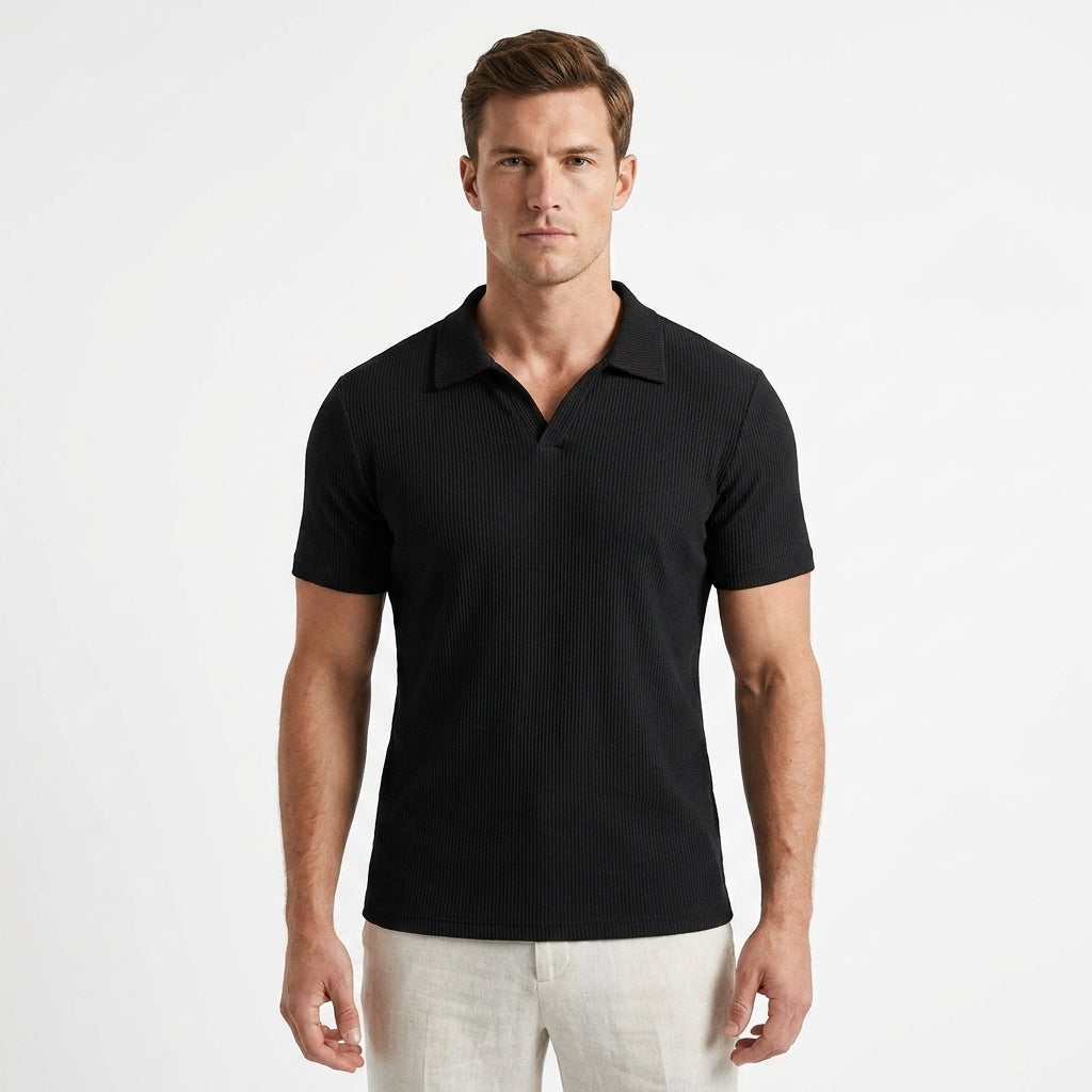 Koszulka polo męska z dekoltem V – polo V-neck