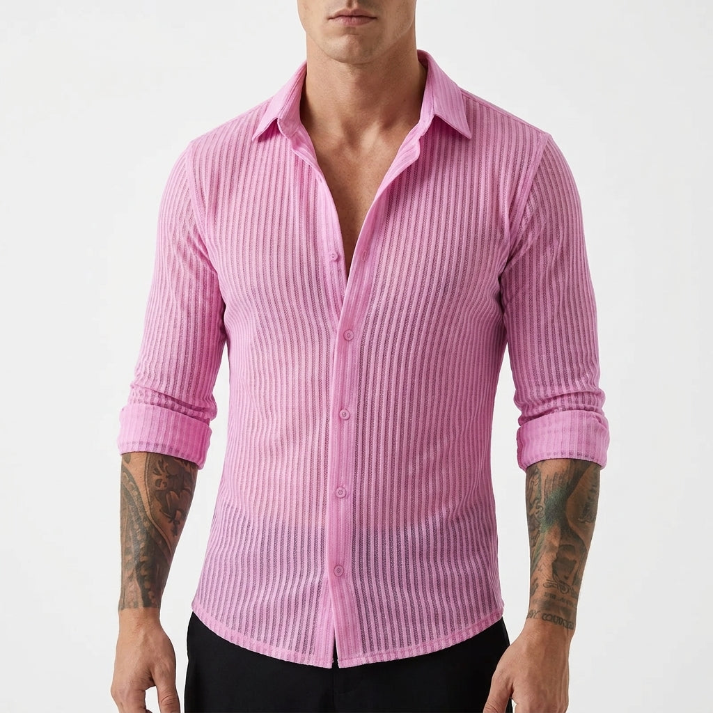 Koszula w paski męska slim fit – koszula slim w paski