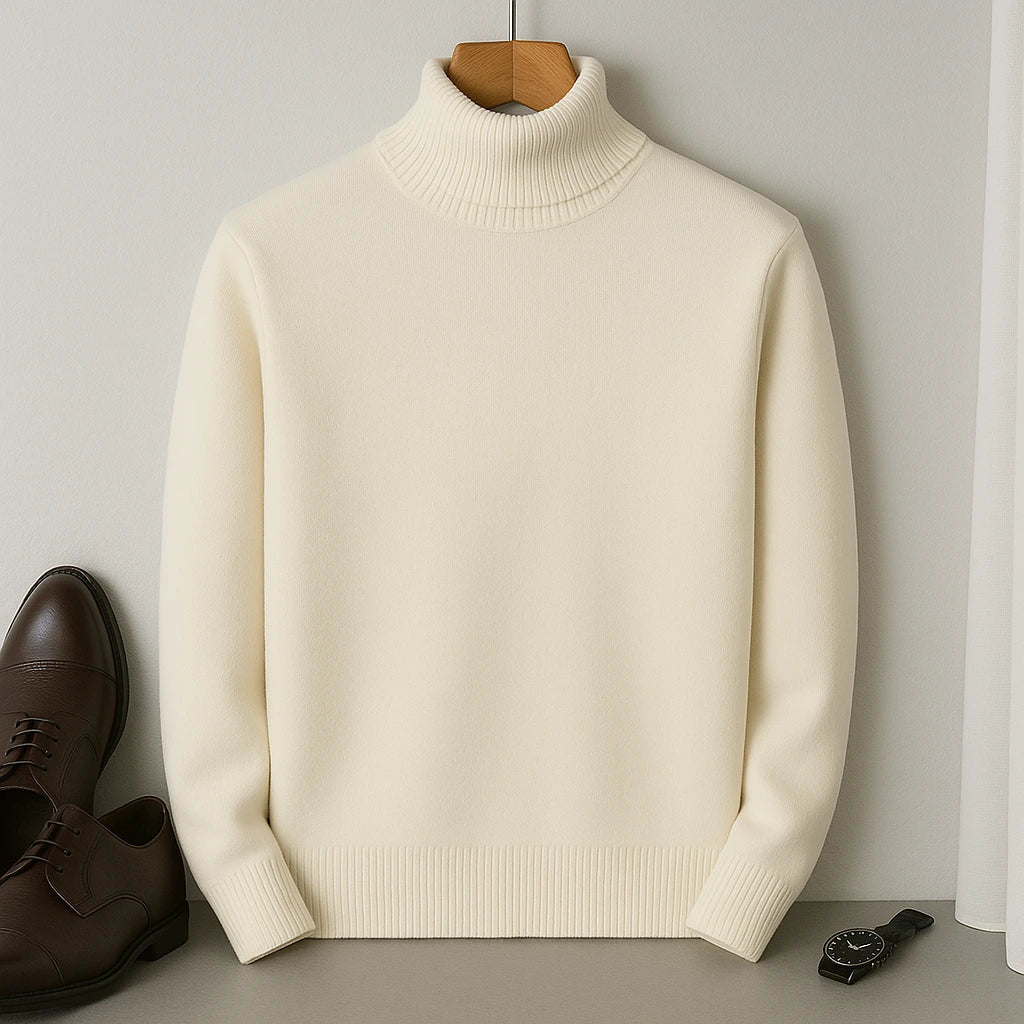 Sweter golf męski elegancki – turtleneck sweter męski