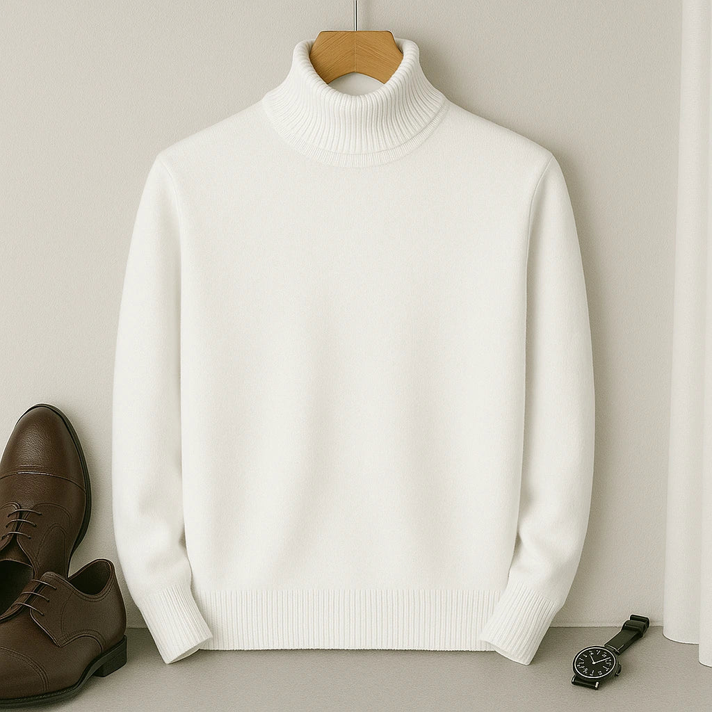 Sweter golf męski elegancki – turtleneck sweter męski