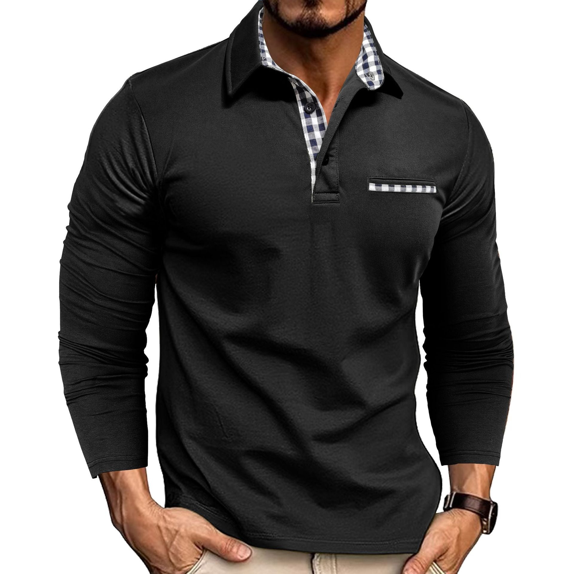 Koszulka polo męska slim w kratę – polo slim fit kratka